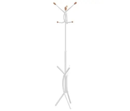 Mēteļu Pakaramais, Balts, 176 Cm, Pulverkrāsota Dzelzs Vidaxl