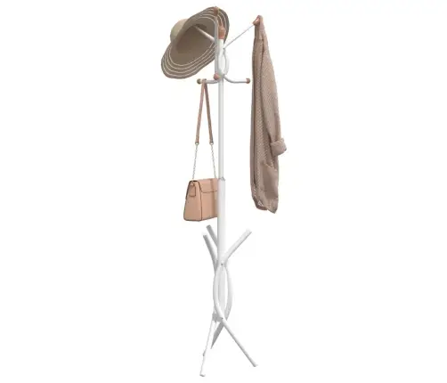 Mēteļu Pakaramais, Balts, 176 Cm, Pulverkrāsota Dzelzs Vidaxl