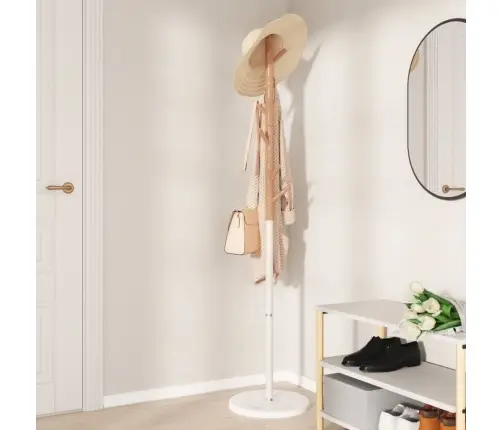 Mēteļu Pakaramais, Balts, 172 Cm, Pulverkrāsota Dzelzs Vidaxl