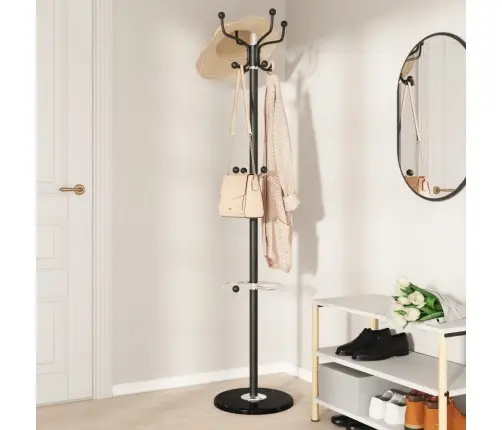 Mēteļu Pakaramais Ar Lietussargu Turētāju, Melns, 180 Cm Vidaxl