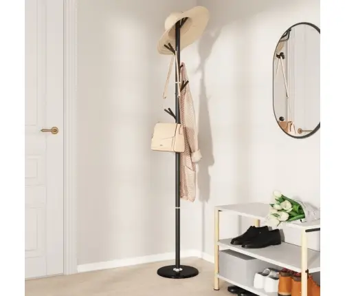 Mēteļu Pakaramais, Melns, 175 Cm, Pulverkrāsota Dzelzs Vidaxl