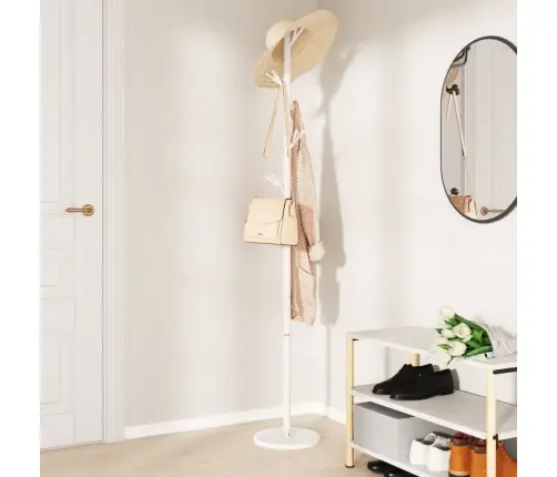 Mēteļu Pakaramais, Balts, 175 Cm, Pulverkrāsota Dzelzs Vidaxl