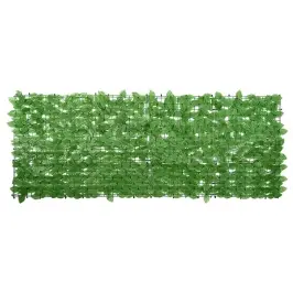 Balkona Aizslietnis Ar Zaļām Lapām, 200X75 Cm Vidaxl