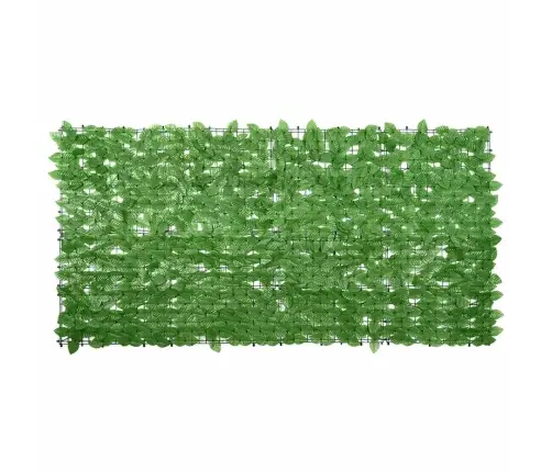 Balkona Aizslietnis Ar Zaļām Lapām, 200X100 Cm Vidaxl