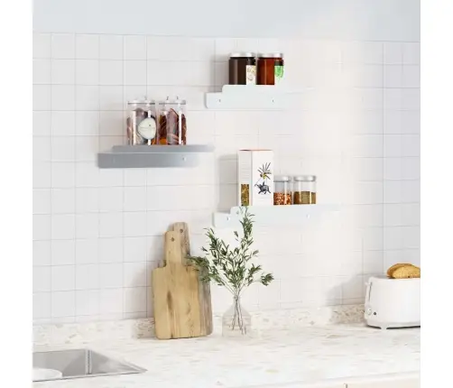 Sieninės Lentynos, 3Vnt., Sidabrinės, Nerūdijantis Plienas