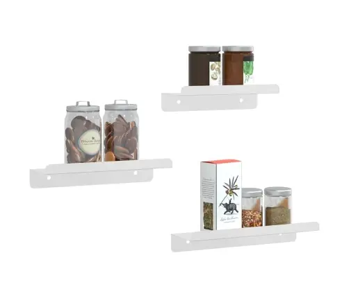 Sieninės Lentynos, 3Vnt., Sidabrinės, Nerūdijantis Plienas