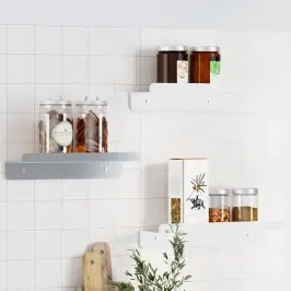 Sieninės Lentynos, 3Vnt., Sidabrinės, Nerūdijantis Plienas