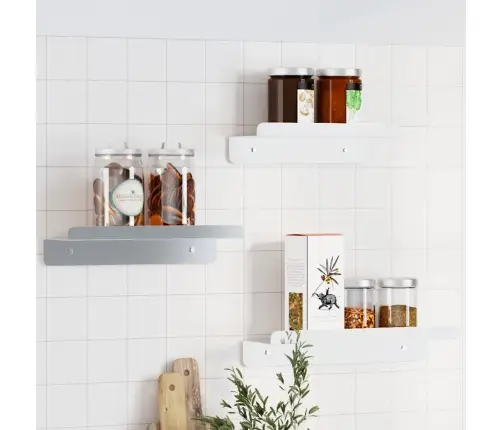 Sieninės Lentynos, 3Vnt., Sidabrinės, Nerūdijantis Plienas