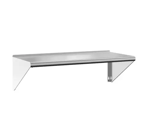 Sienas Plaukts, 100X45X31 Cm, Sudraba Krāsā, Nerūsējošs Tērauds Vidaxl