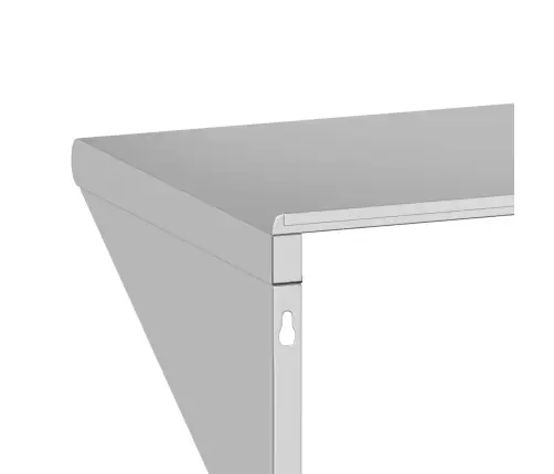 Sienas Plaukts, 100X45X31 Cm, Sudraba Krāsā, Nerūsējošs Tērauds Vidaxl