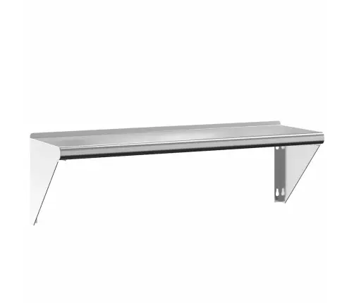 Sienas Plaukts, 100X30X31 Cm, Sudraba Krāsā, Nerūsējošs Tērauds Vidaxl