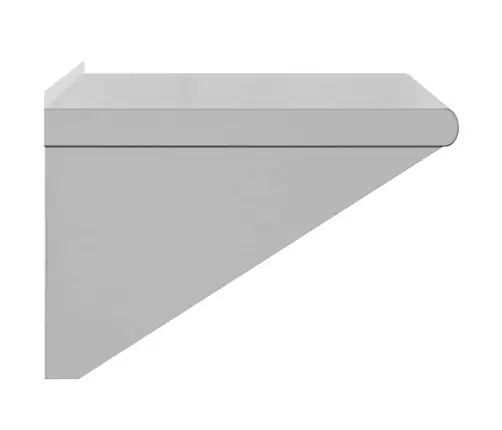 Sienas Plaukts, 500X45X31 Cm, Sudraba Krāsā, Nerūsējošs Tērauds Vidaxl