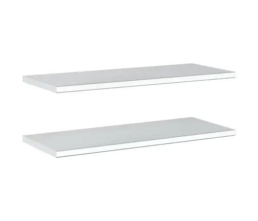 Sienas Plaukti, 2 Gab., 100X40X3 Cm, Sudraba Krāsā, Tērauds Vidaxl