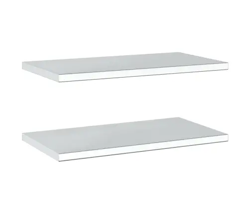 Sieninės Lentynos, 2Vnt., Sidabrinės, 75X40X3cm Plienas