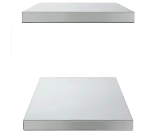 Sieninės Lentynos, 2Vnt., Sidabrinės, 75X30X3cm Plienas