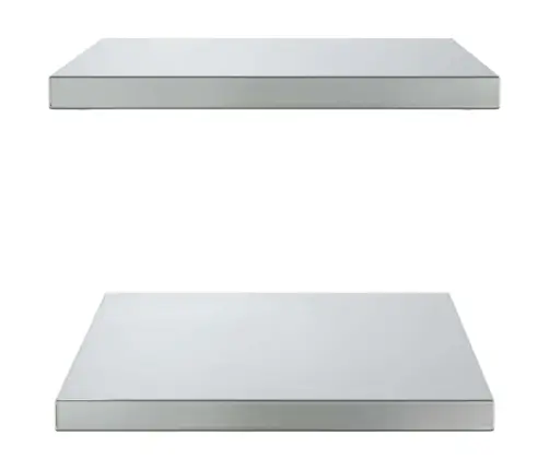 Seinariiulid 2 Tk, 50X40X3 cm Hõbedane, Roostevaba Teras