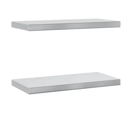 Seinariiulid 2 Tk, 50X23,5X3 cm Hõbedane, Roostevaba Teras Seinariiulid 2 Tk, 50X23,5X3 cm Hõbedane, Roostevaba Teras