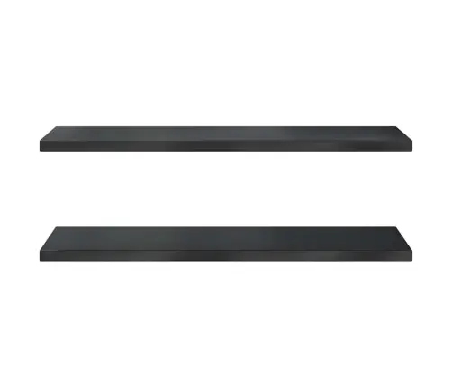 Sieninės Lentynos, 2Vnt., Juodos, 100X40X3cm Plienas