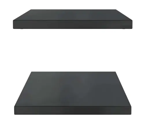 Sienas Plaukti, 2 Gab., 75X40X3 Cm, Nerūsējošs Tērauds, Melna Vidaxl