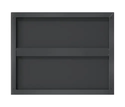 Sienas Plaukti, 2 Gab., 50X40X3 Cm, Nerūsējošs Tērauds, Melna Vidaxl