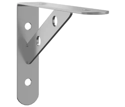 Riiuliklambrid 4 Tk 15X2,5X11,5 Cm Hõbedane Roostevaba Teras