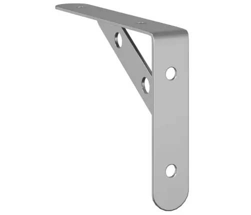 Riiuliklambrid 4 Tk 15X2,5X11,5 Cm Hõbedane Roostevaba Teras