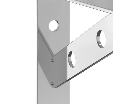 Riiuliklambrid 4 Tk 15X2,5X11,5 Cm Hõbedane Roostevaba Teras