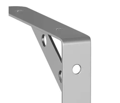 Riiuliklambrid 4 Tk 15X2,5X11,5 Cm Hõbedane Roostevaba Teras