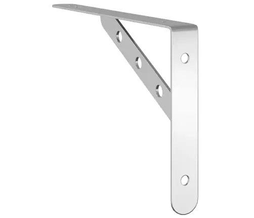 Riiuliklambrid 4 Tk 23,5X2,5X15,5 Cm Hõbedane Roostevaba Teras