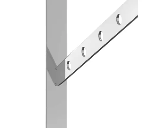 Riiuliklambrid 4 Tk 23,5X2,5X15,5 Cm Hõbedane Roostevaba Teras