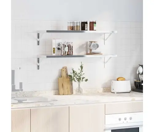 Plauktu Kronšteini, 4 Gab., 30X2,5X15,5 Cm, Sudrabaini, Tērauds Vidaxl