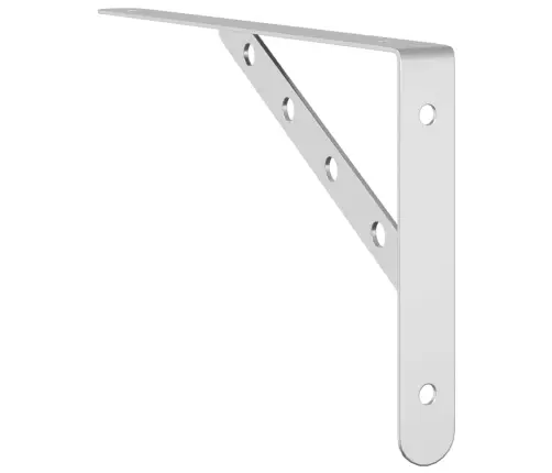 Plauktu Kronšteini, 4 Gab., 30X2,5X15,5 Cm, Sudrabaini, Tērauds Vidaxl