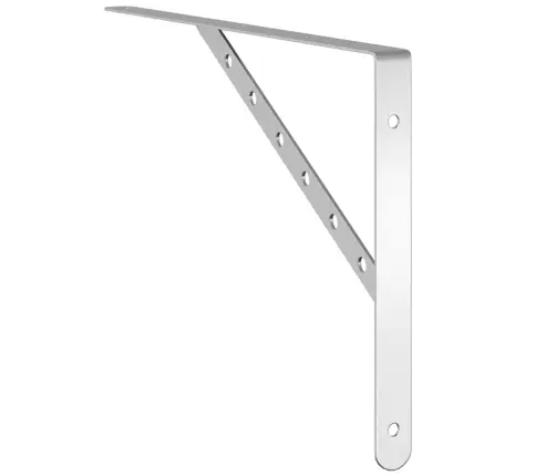 Plauktu Kronšteini, 4 Gab., 40X2,5X25 Cm Sudrabaini, Tērauds Vidaxl