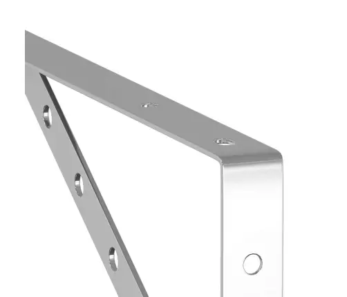 Plauktu Kronšteini, 4 Gab., 40X2,5X25 Cm Sudrabaini, Tērauds Vidaxl