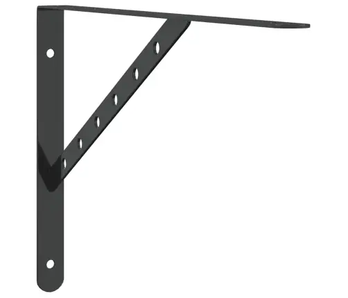 Riiuliklambrid 4 Tk 40X2,5X25 Cm Must Roostevaba Teras