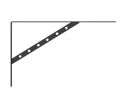 Riiuliklambrid 4 Tk 40X2,5X25 Cm Must Roostevaba Teras