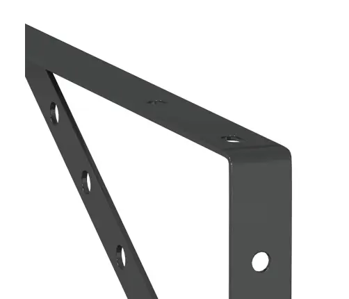 Riiuliklambrid 4 Tk 40X2,5X25 Cm Must Roostevaba Teras