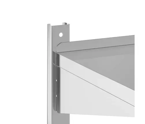 2-Korruseline Seinariiul 100X23,5X60 Hõbedane Roostevaba Teras 2-Korruseline Seinariiul 100X23,5X60 Hõbedane Roostevaba Teras