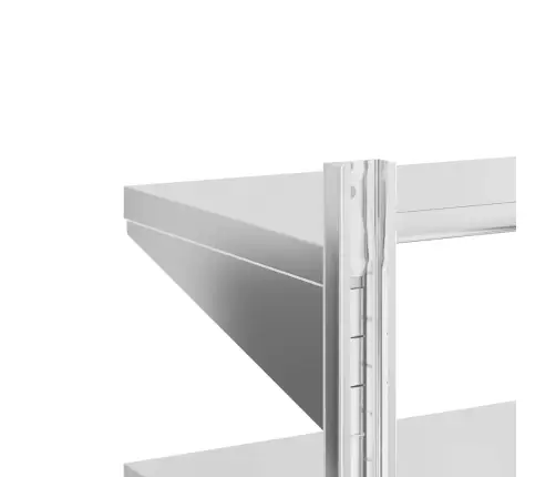 2 Līmeņu Sienas Plaukts, 50X40X48 Cm, Sudrabains, Tērauds Vidaxl