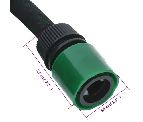 Dārza Pilienu Laistīšanas Šļūtene, Melna, 0,6