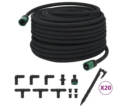 Dārza Pilienu Laistīšanas Šļūtene, Melna, 0,6