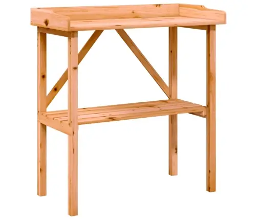 Stādīšanas Galds Ar Plauktu, Brūna, 78X38X82,5 Cm, Egles Koks Vidaxl