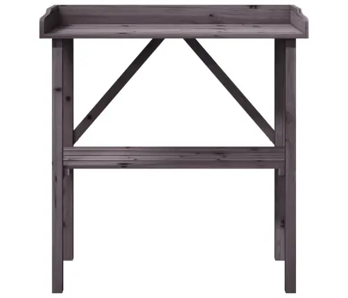 Stādīšanas Galds Ar Plauktu, Pelēka, 78X38X82,5 Cm, Egles Koks Vidaxl