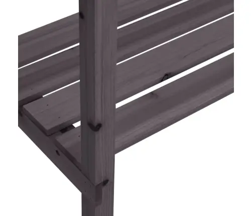 Stādīšanas Galds Ar Plauktu, Pelēka, 78X38X82,5 Cm, Egles Koks Vidaxl