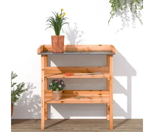 Stādīšanas Galds Ar Plauktiem, Brūna, 78X38X82,5 Cm Vidaxl