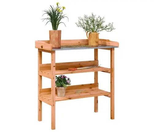 Stādīšanas Galds Ar Plauktiem, Brūna, 78X38X82,5 Cm Vidaxl