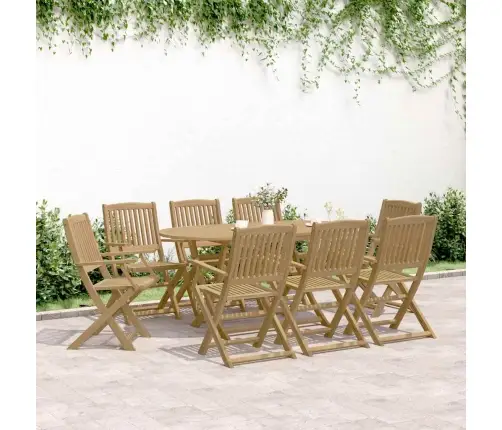 Saliekami Dārza Krēsli, 8 Gab., 54,5X58X90 Cm, Akācija Vidaxl