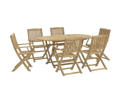 7-Daļīgs Dārza Mēbeļu Komplekts, Akācijas Masīvkoks Vidaxl