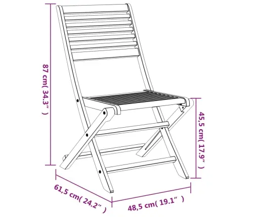 5-Osaline Aiamööbli Komplekt, Akaatsiapuit