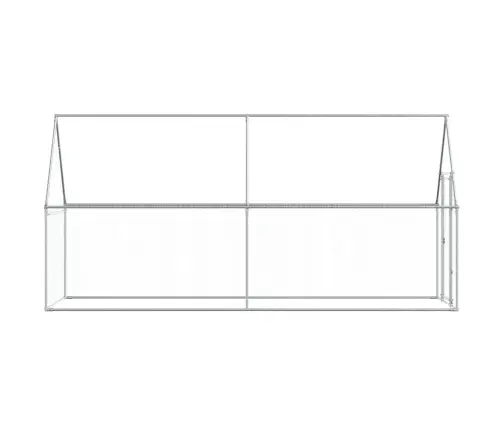 Vistu Būris, Sudrabains, 400X100X190 Cm, Cinkots Tērauds Vidaxl